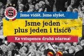 Na utkání Sparta - Jablonec ke každé vstupence druhá zdarma