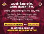 ZÍSKEJTE PRO SVŮJ TÝM VSTUPENKY NA ZÁPAS SPARTY S TEPLICEMI